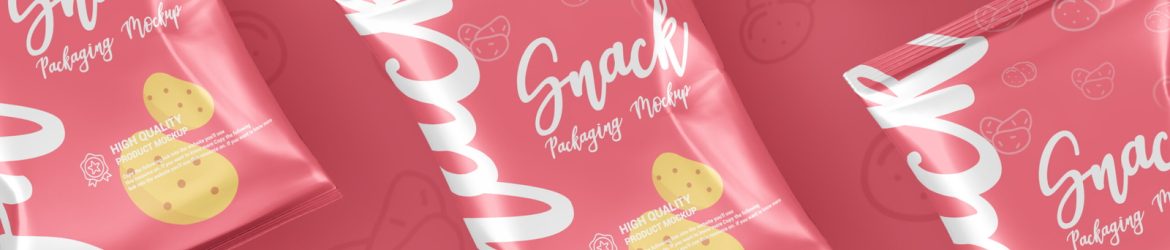 Free Chips Snacks Foil Pack Packaging Mockup