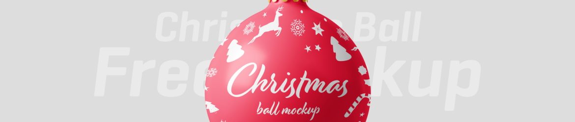 Free Christmas Ball Mockup