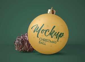 Free Christmas Ball Mockup PSD
