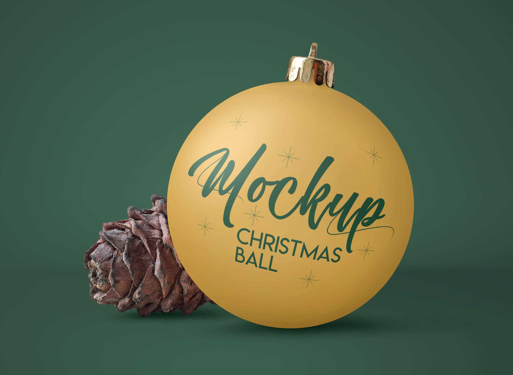 Free Christmas Ball Mockup PSD