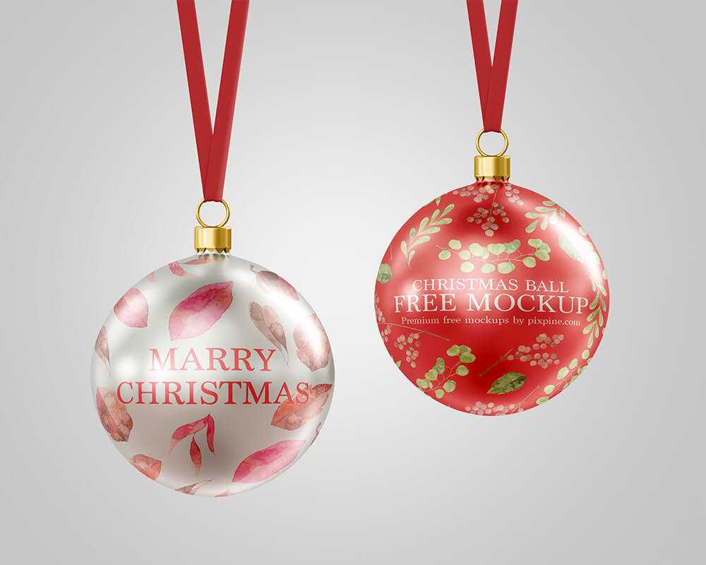 Free Christmas Ball Mockup PSD
