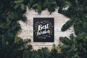 Free Christmas Card Mockup Scene PSD