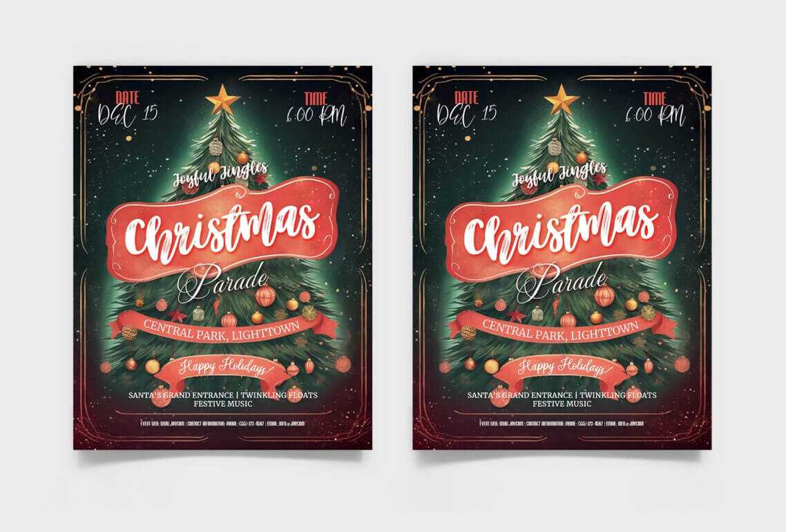 Free Christmas Parade Flyer Design PSD Template