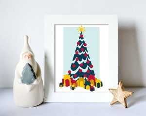 Free Christmas Photo Frame Mockup PSD
