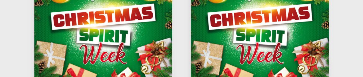 Free Christmas Spirit Week Flyer, Banner, Post PSD Template Free Christmas Spirit Week Flyer, Banner, Post PSD Template