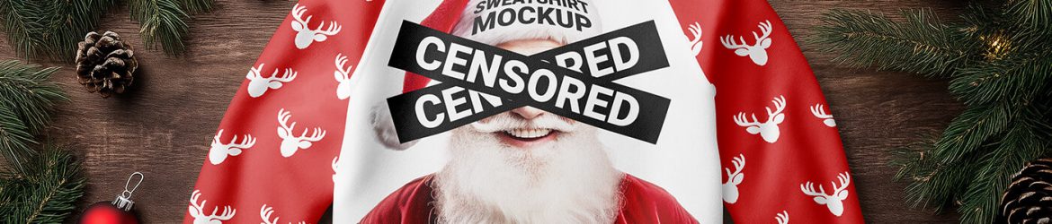 Free Christmas Sweatshirt Mockup PSD