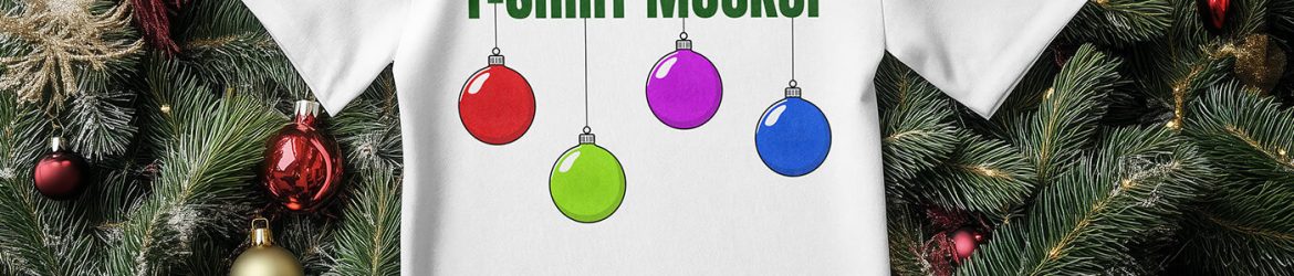Free Christmas T-Shirt Mockup PSD