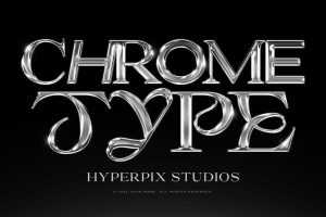 Free Chrome Type Text Effect PSD