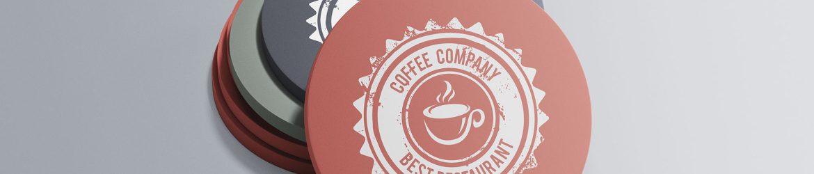 Free Circular Coaster Mockup PSD