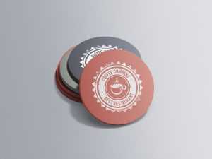 Free Circular Coaster Mockup PSD