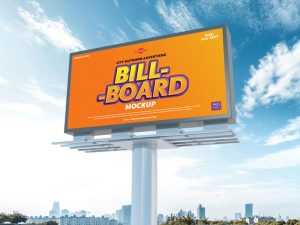 Free City Outdoor Billboard Mockup PSD