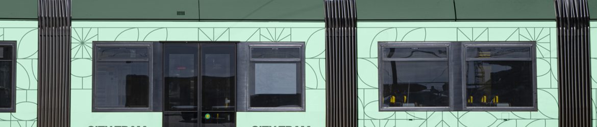 Free City Tram Mockup
