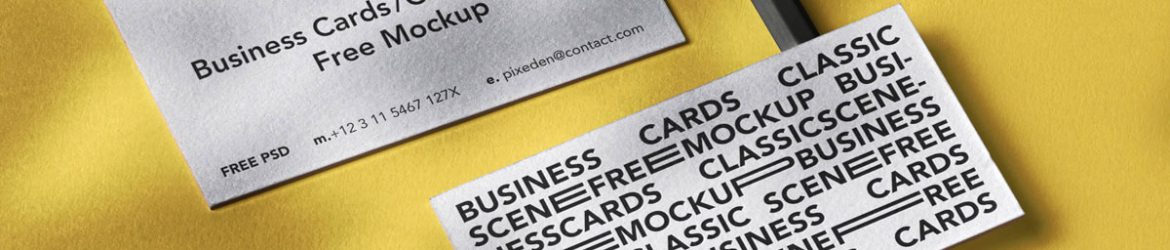 Free Classic Business Card Mockup Scene PSD Free Classic Business Card Mockup Scene PSD