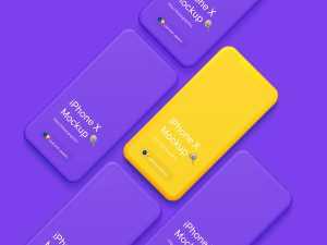 Free Clay iPhone Showcase Mockup