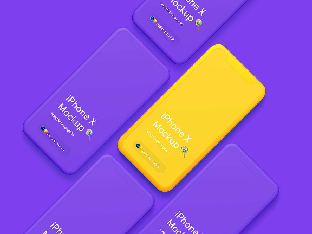 Free Clay iPhone Showcase Mockup
