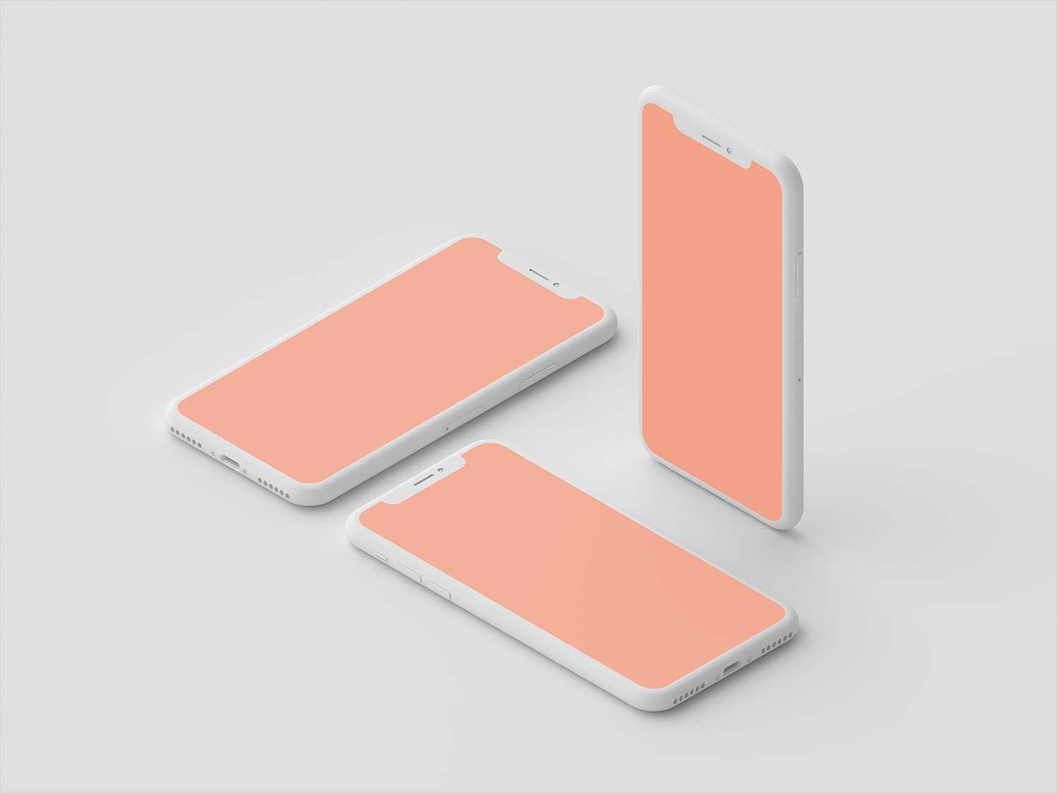 Free Clay iPhone X Mockup PSD