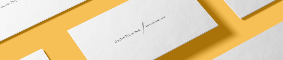 Free Clean Business Card Mockup