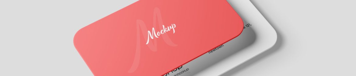 Free Clean Round Corner Business Card Mockup