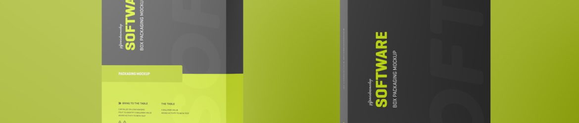 Free Clean Software Box Mockup