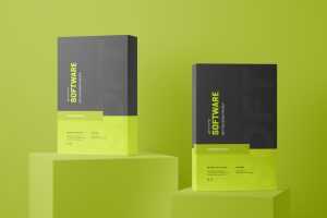 Free Clean Software Box Mockup