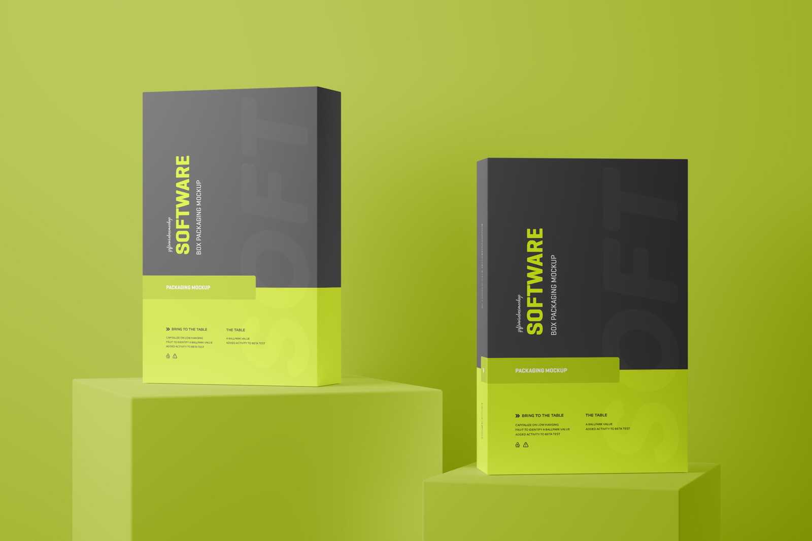 Free Clean Software Box Mockup