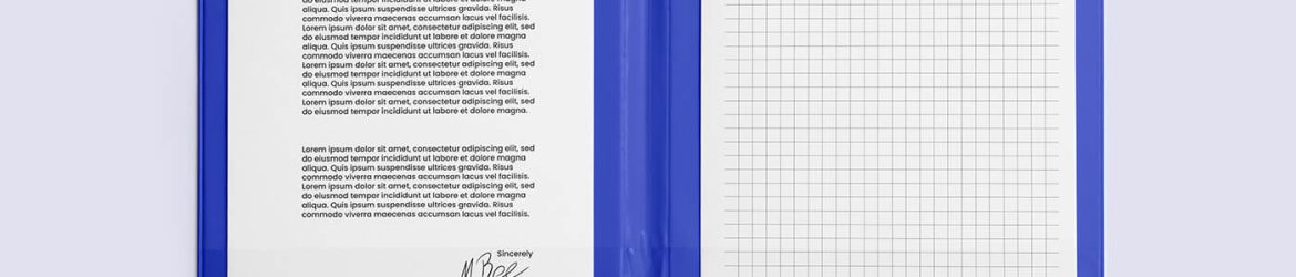 Free Clipboard Letterhead Mockup PSD