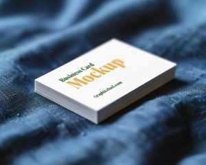 Free Close-up Business Card Mockup PSD Template