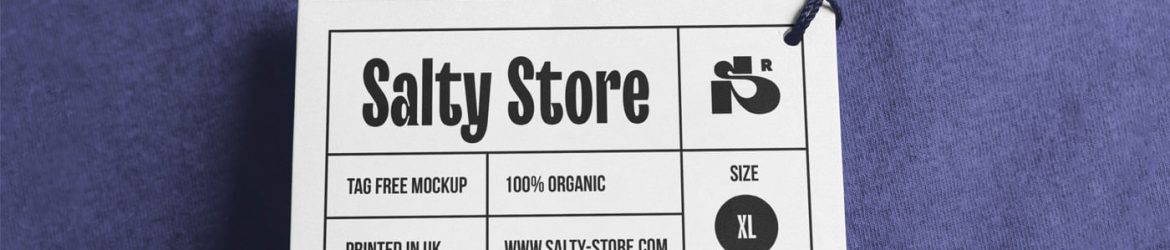 Free Clothing Label Tag Mockup Featuring on a Round Neck T-Shirt