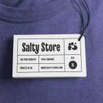 Free Clothing Label Tag Mockup Featuring on a Round Neck T-Shirt