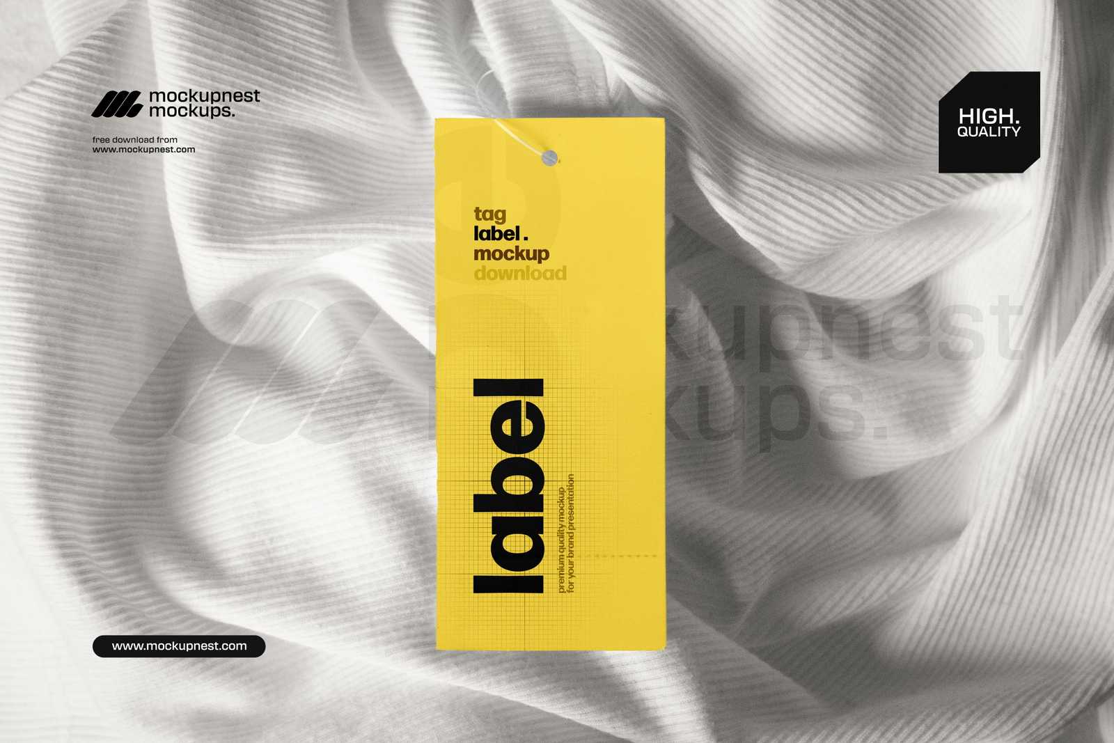 Free Clothing Tag Mockup