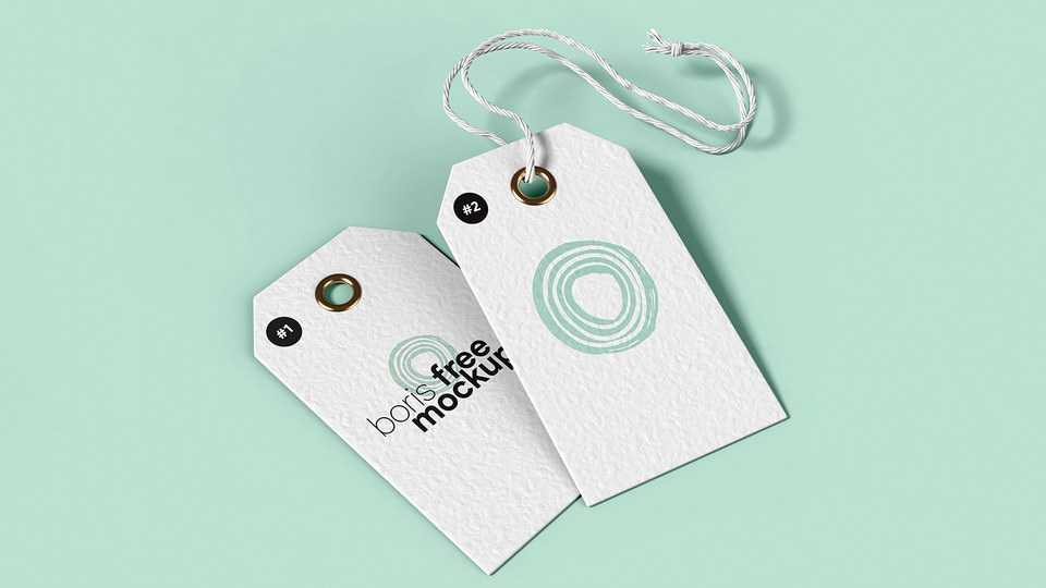 Free Clothing Tags Mockup PSD