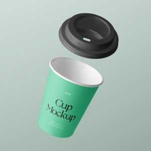 Free Coffee Cup With Lid Mockup