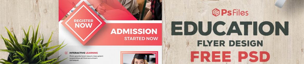 Free College Education Flyer Template PSD
