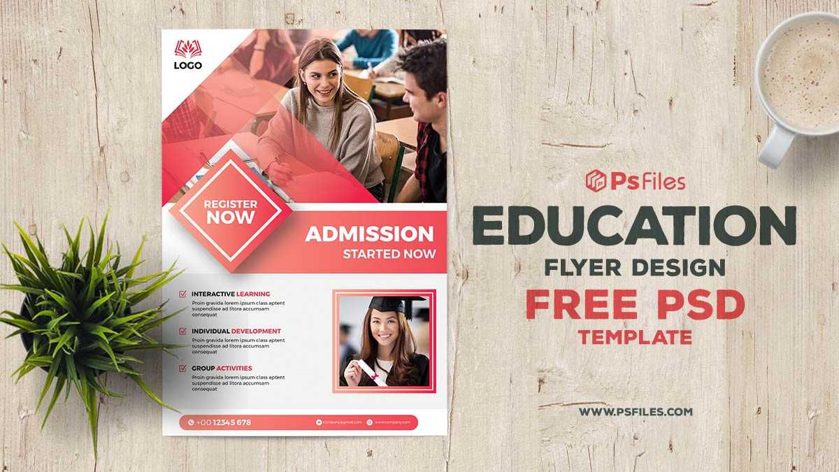 Free College Education Flyer Template PSD