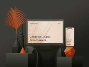 Free Colorable Devices Scene Creator PSD