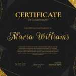 Free Completion Certificate Design PSD Template