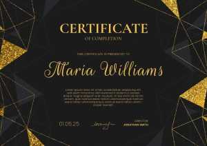 Free Completion Certificate Design PSD Template
