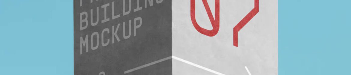 Free Concrete Building Painted Sign and Logo Mockup PSD