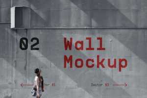 Free Concrete Wall Mockup