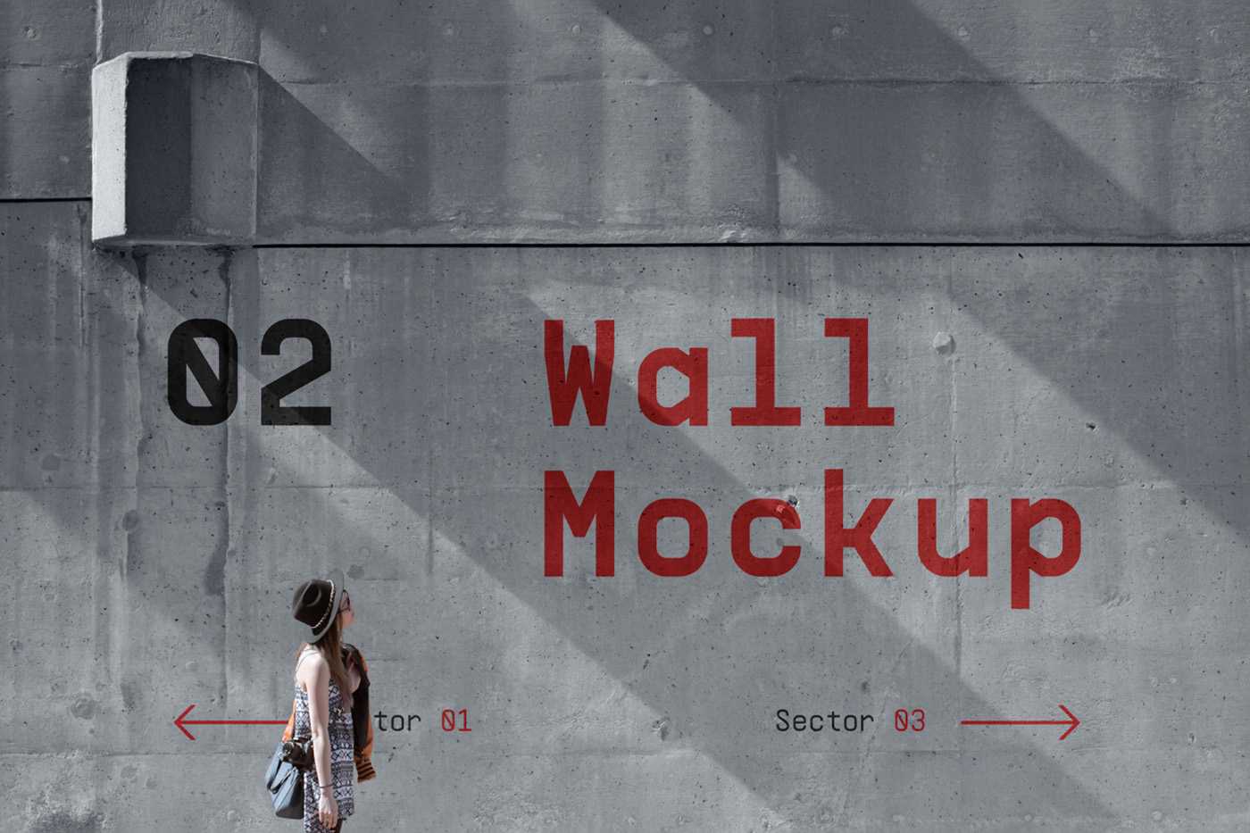 Free Concrete Wall Mockup