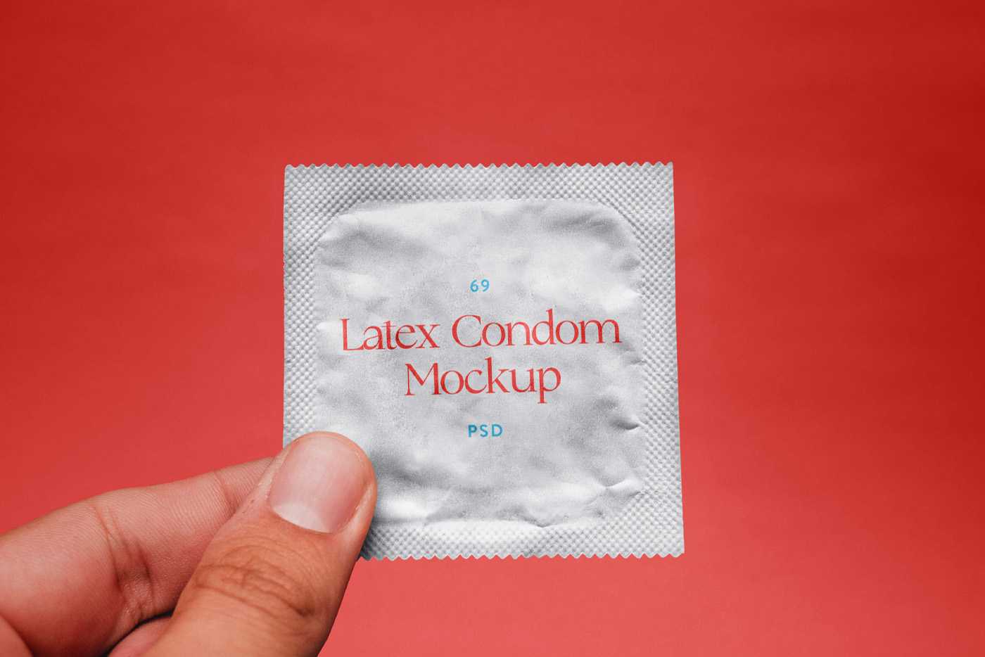 Free Condom in Hand Mockup