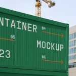Free Construction Container Mockup