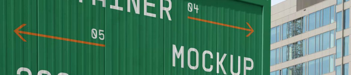 Free Construction Container Mockup PSD