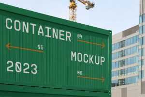 Free Construction Container Mockup PSD