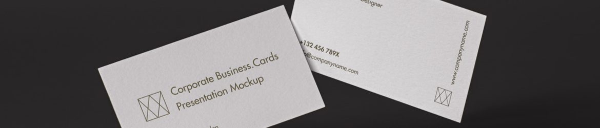 Free Corporate Business Card Mockups PSD
