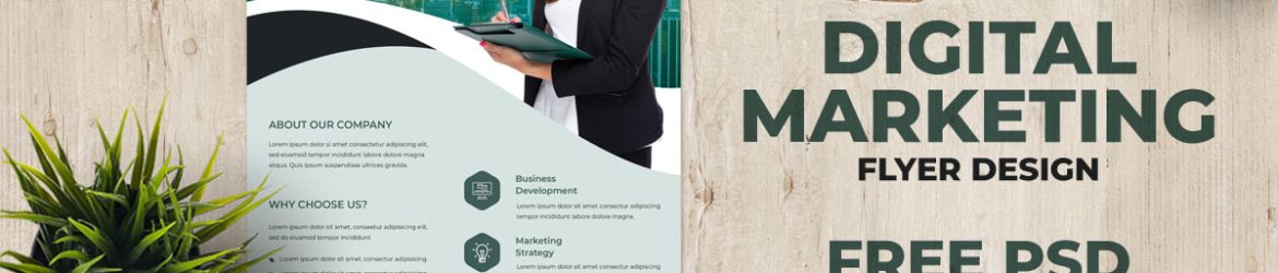 Free Corporate Business Digital Marketing Agency Flyer Design Template PSD Free Corporate Business Digital Marketing Agency Flyer Design Template PSD