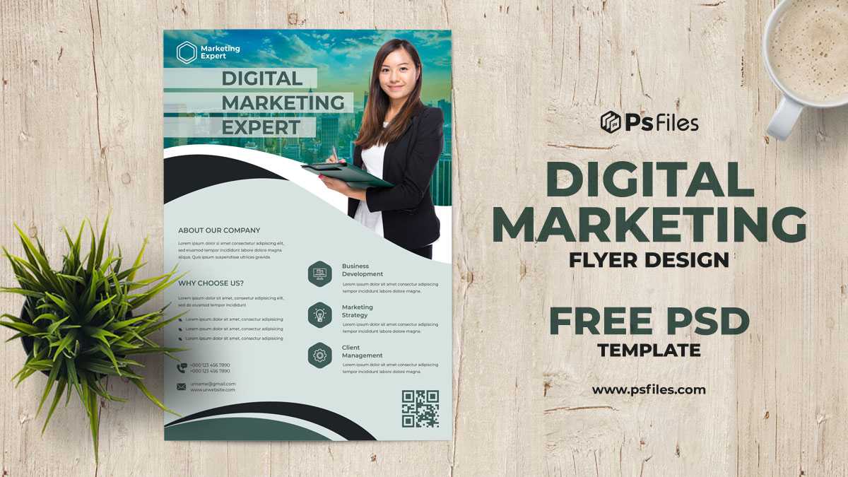 Free Corporate Business Digital Marketing Agency Flyer Design Template PSD