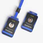 Free Corporate ID Card Holder with Lanyard Mockup PSD