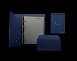Free Corporate Logo Branding Stationery PSD Mockup - File Binder, Notepad, Envelope Cover