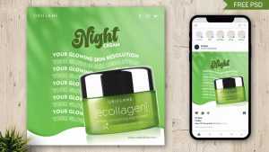 Free Cosmetic Beauty Products Post Design PSD Template